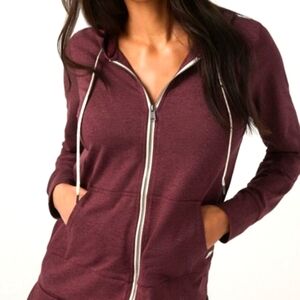 Vuori Women's Zip Hoodie in Brown
